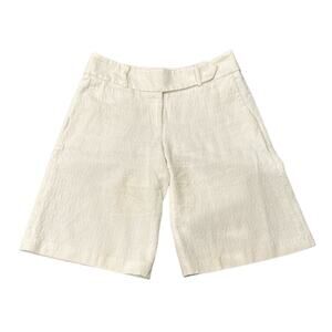 Milly of New York Women's Jacquard Bermuda Shorts White Size 6
